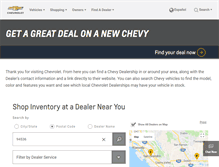 Tablet Screenshot of chevydealer.com